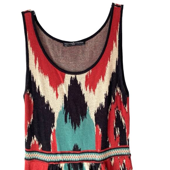 Peruvian Connection Uzbek Ikat Pima Cotton Knit Maxi dress size medium - Picture 3 of 9
